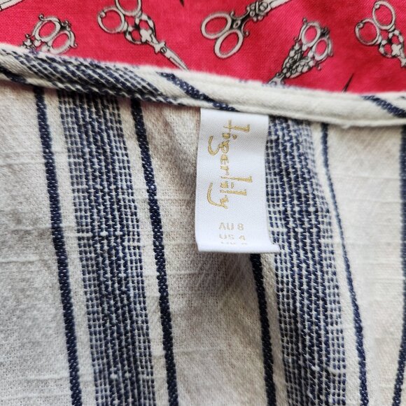 Striped wrap dress - Picture 2 of 3